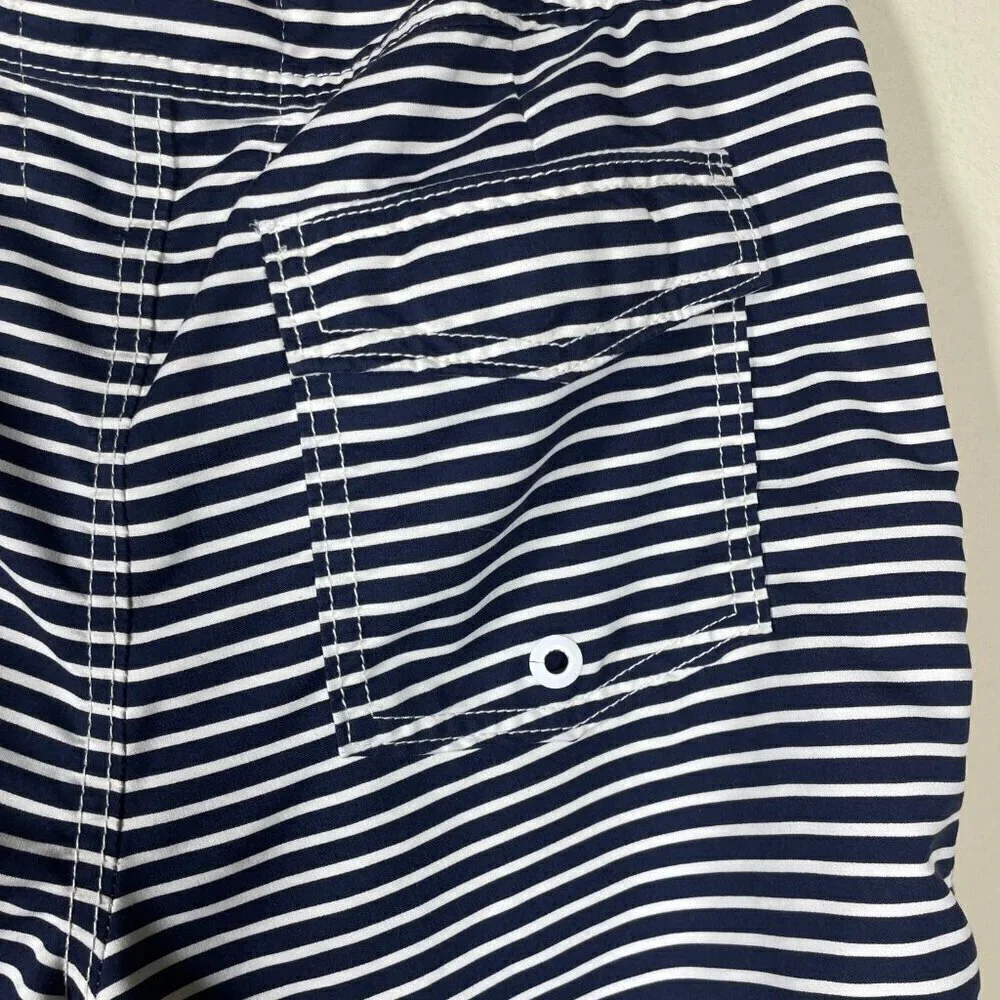 Hollister Men's Black & White Stripe Board Shorts Beach Size: Small